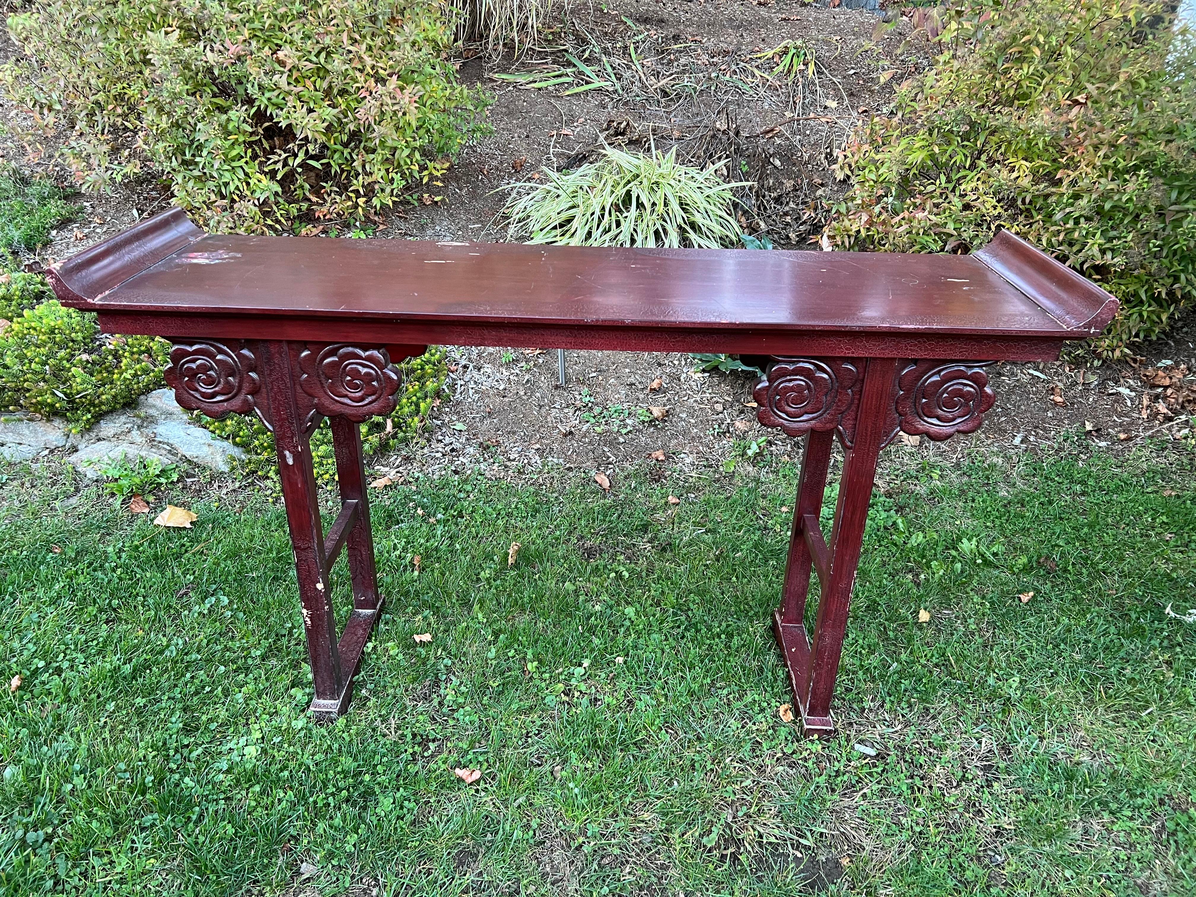 Vintage Asian Style Console Table 3