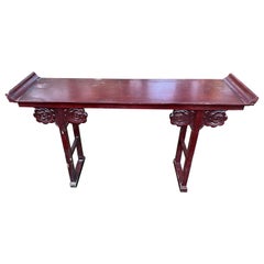 Table console vintage de style asiatique