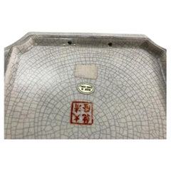 Portacenere ottagonale in porcellana vintage Asian Style