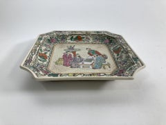 Vintage Asian Style Porzellan achteckigen Aschenbecher Dish Catchall