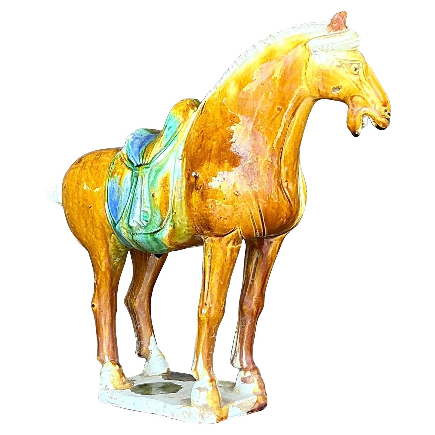 Vintage Asian Temple Horse