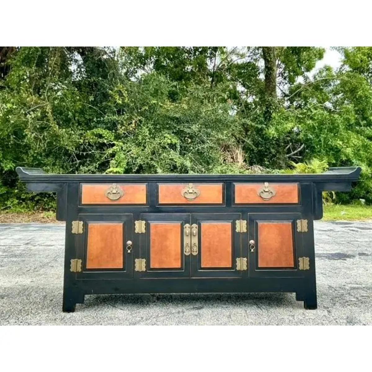 Credenza Pagoda Vintage Asiática Bicolor 2