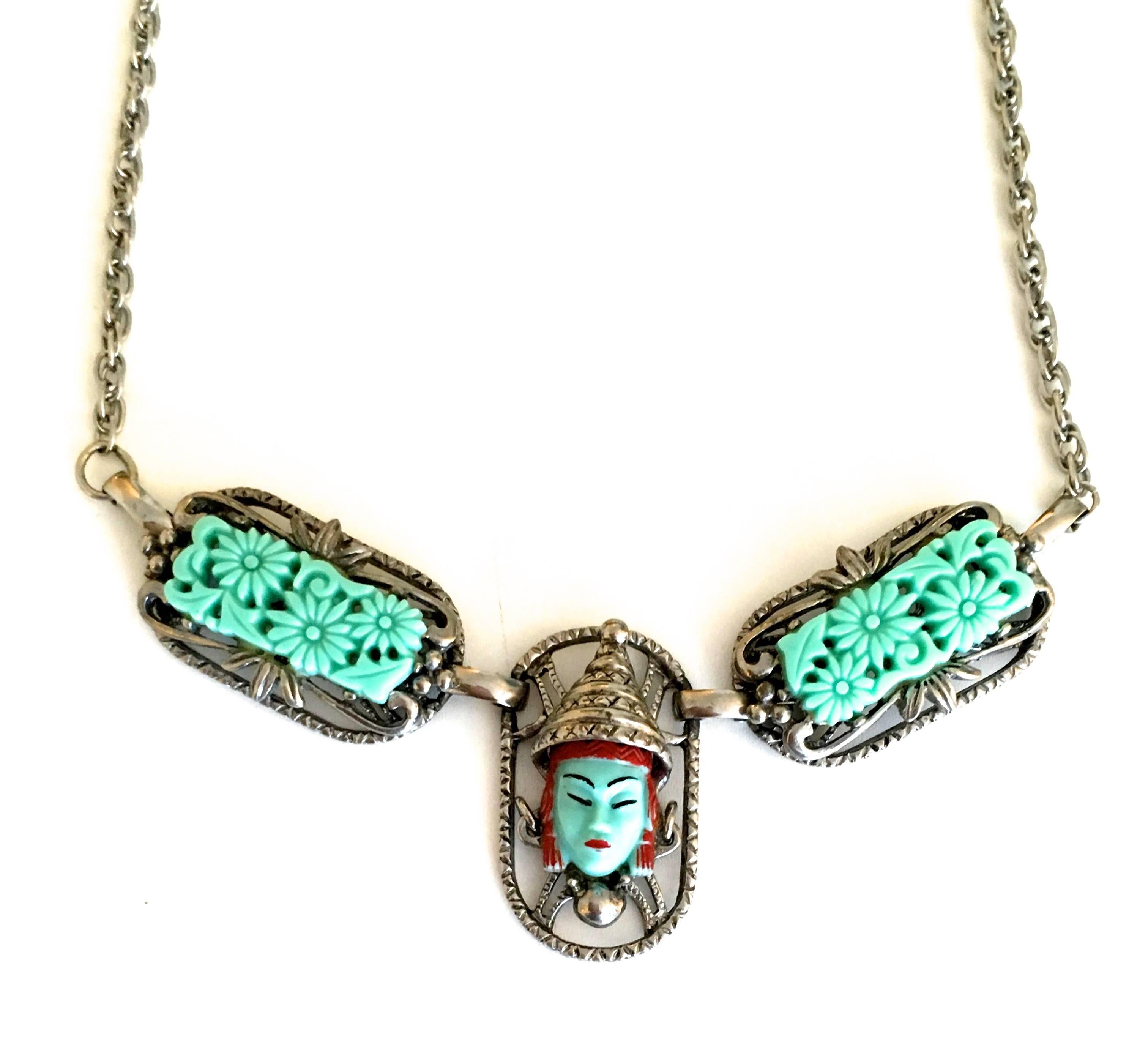 Women's or Men's Vintage Asian Warrior Princess Necklace For Sale