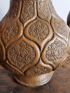 Vintage Asian Water Pitcher, Mix of Metals