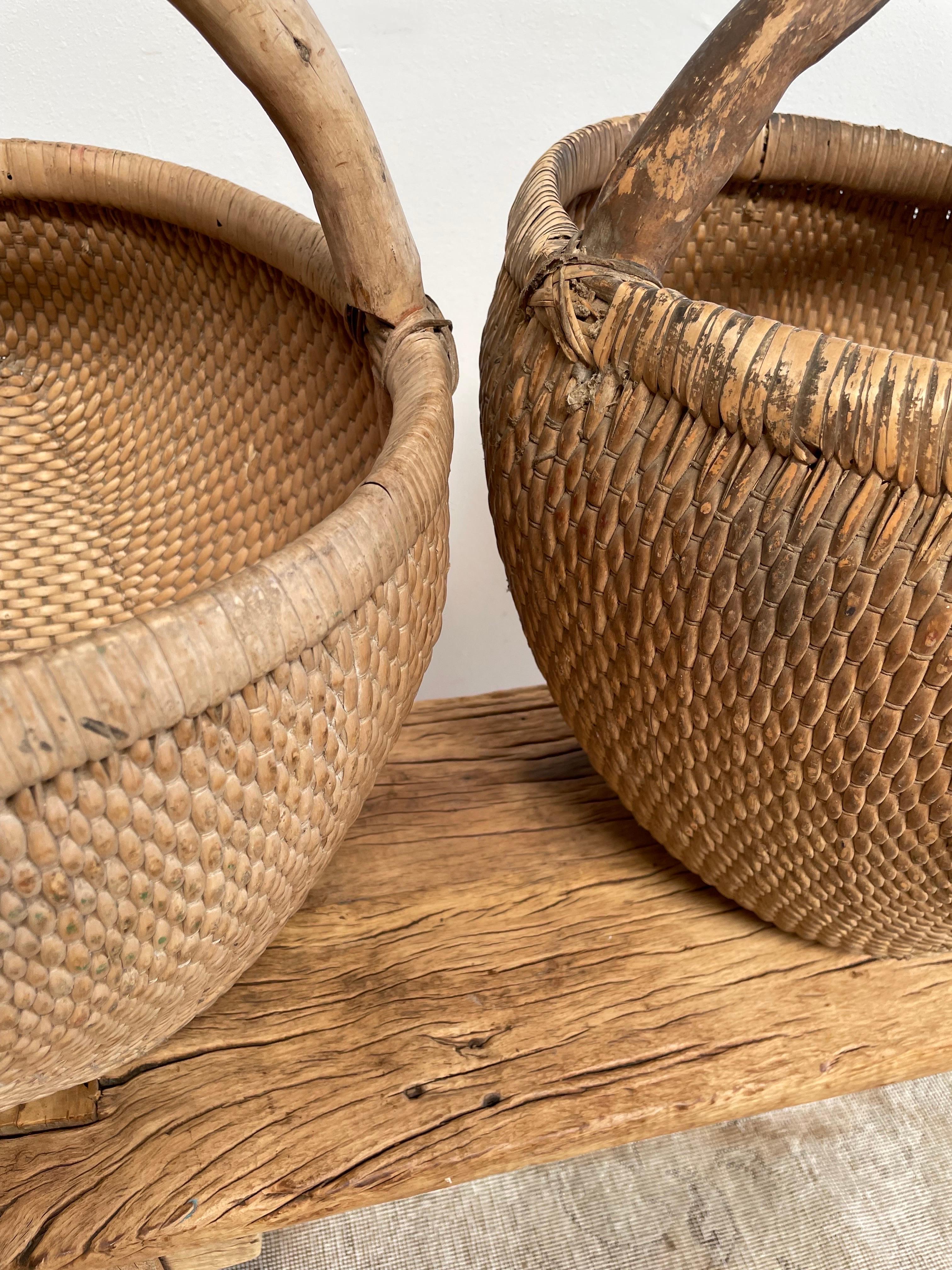Vintage Asian Woven Baskets For Sale 5