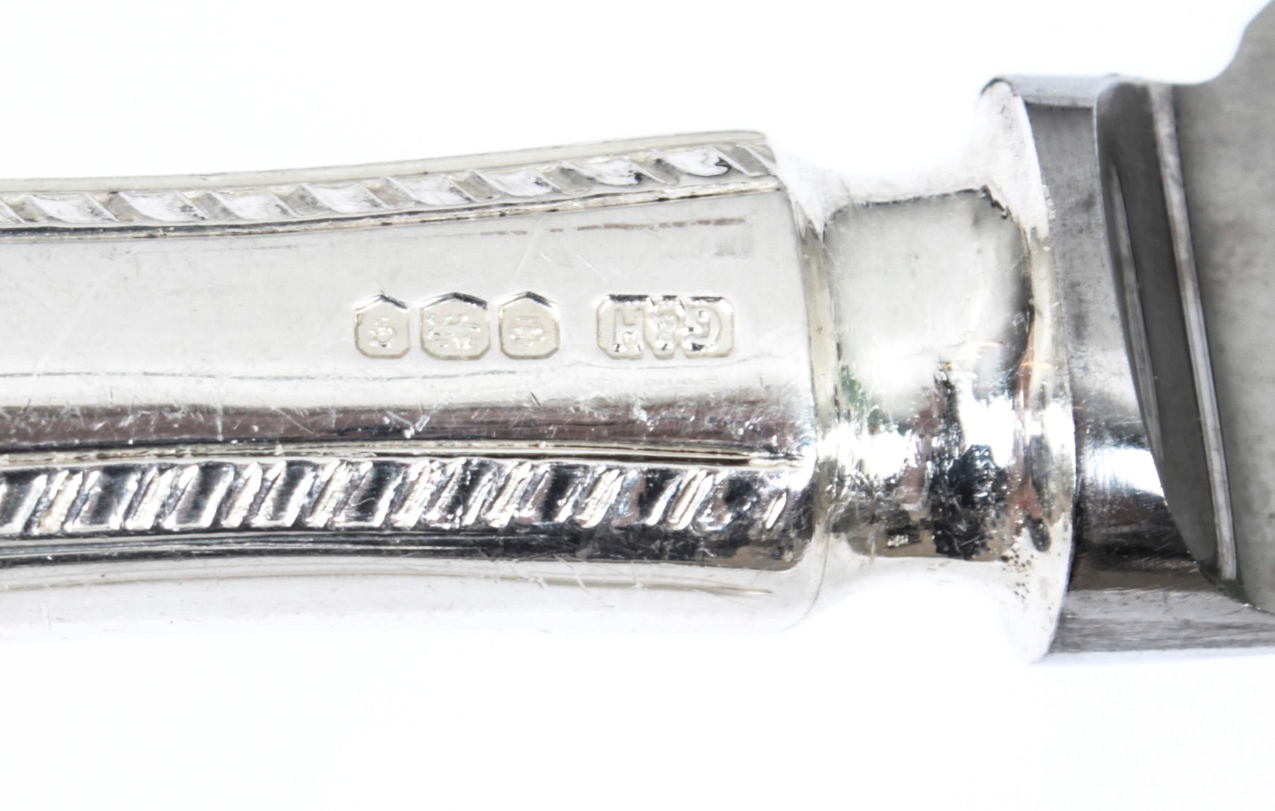 Couverts en argent sterling vintage Asprey 12 Place Canteen datés de 1974, 20ème siècle 6