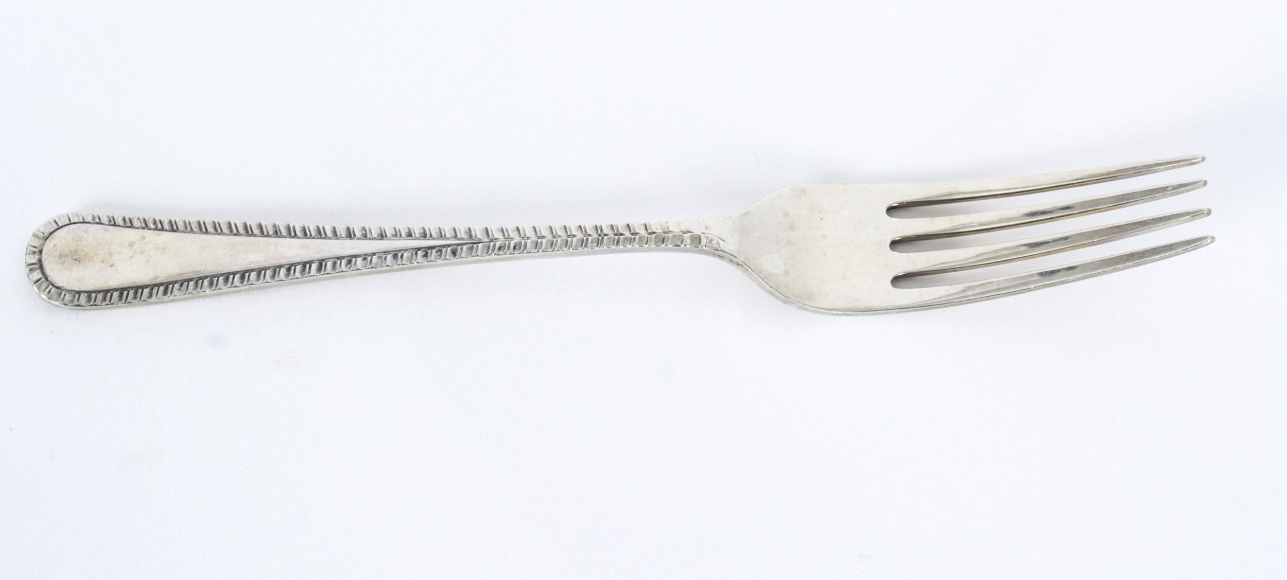 Couverts en argent sterling vintage Asprey 12 Place Canteen datés de 1974, 20ème siècle 2
