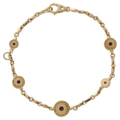 Asprey, bracelet vintage en or jaune 18 carats serti de 167 boutons d'améthyste