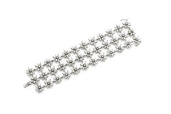 Vintage Asprey Flower Diamond Bracelet