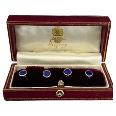 Vintage Asprey Lapis Lazuli Dress Studs