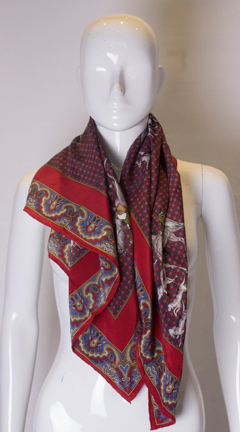Vintage Asprey Silk Scarf For Sale at 1stdibs