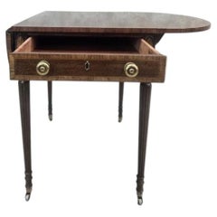 Vintage Aston Court by Henredon Regency Drop-Leaf Pembroke Writing Table