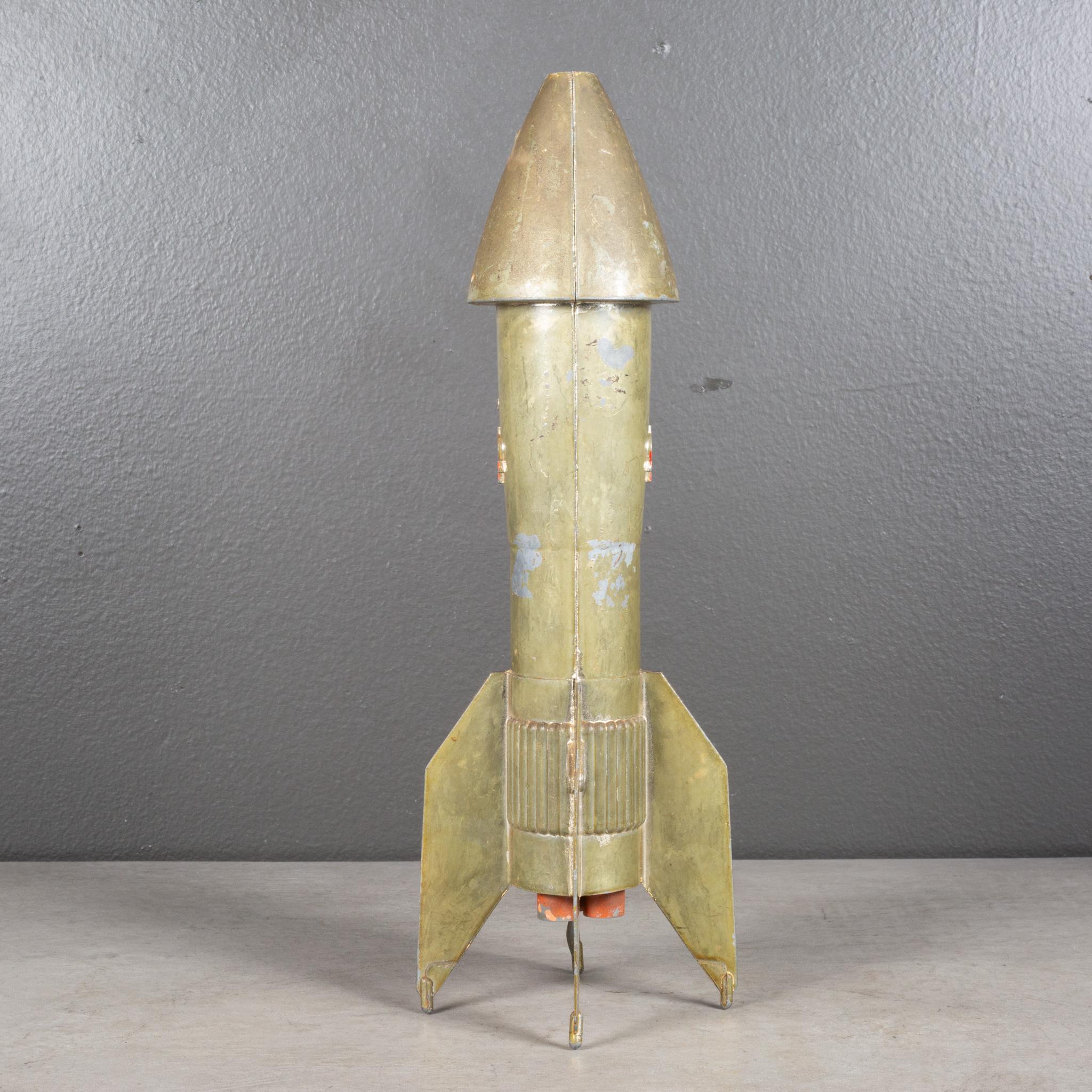 Industrial Vintage Astro Rocket Ship Savings Bank c.1957  (FREE SHIPPING) For Sale