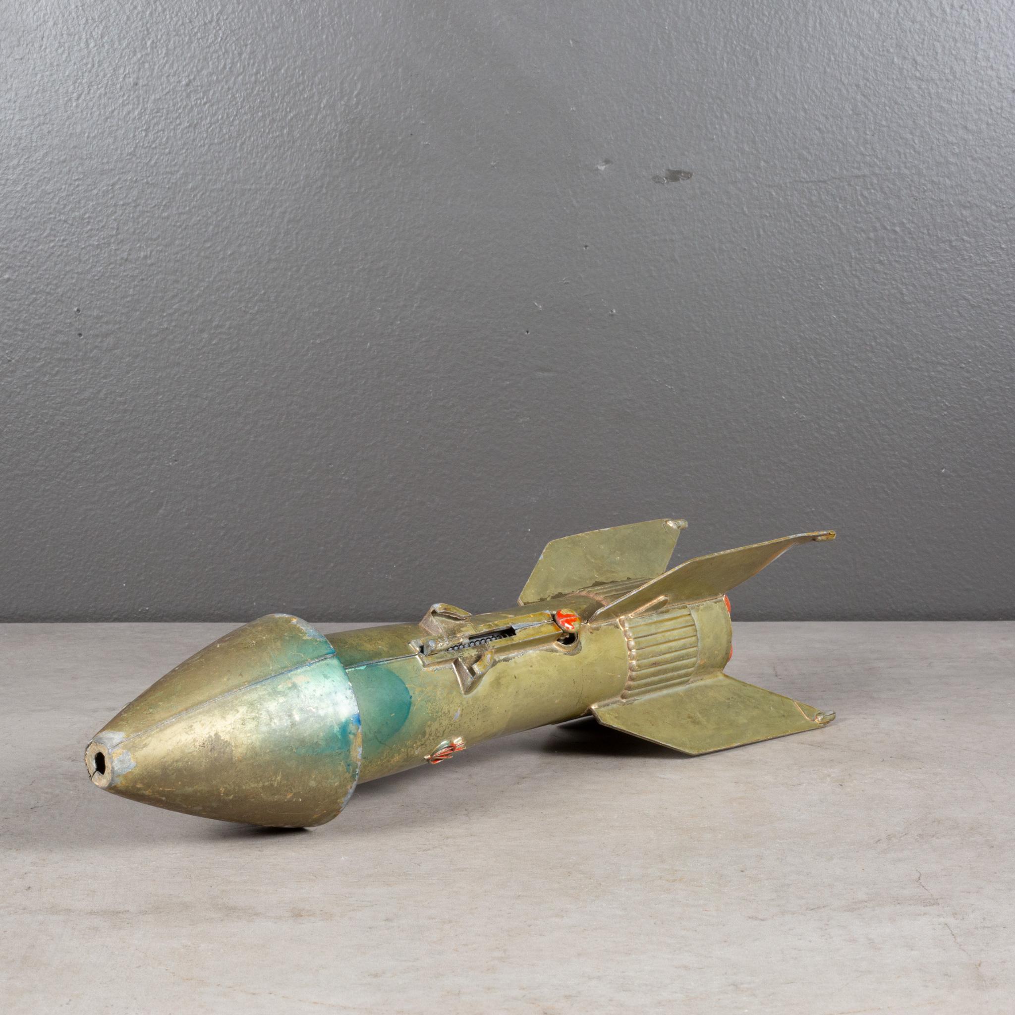 Vintage Astro Rocket Ship Savings Bank c.1957  (FREE SHIPPING) In Good Condition For Sale In San Francisco, CA