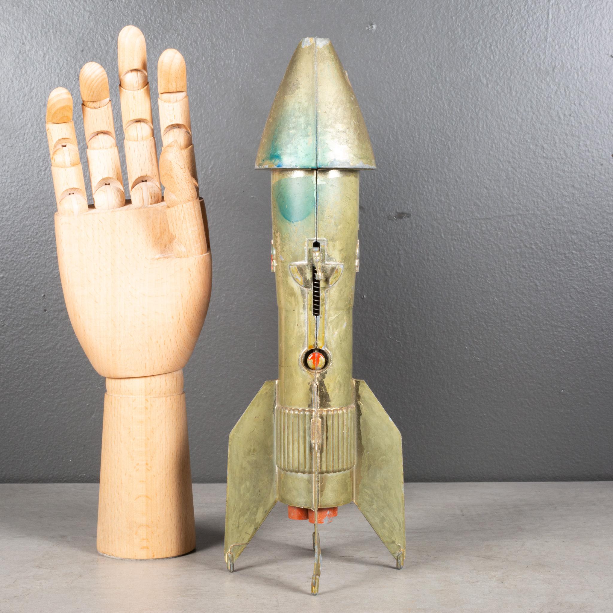 20th Century Vintage Astro Rocket Ship Savings Bank c.1957  (FREE SHIPPING) For Sale