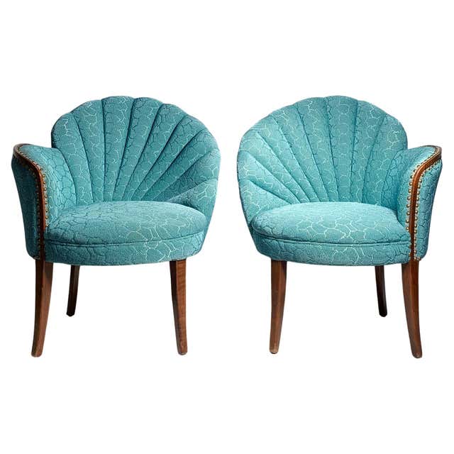 Ready Shell Chair Vintage Hollywood Regency Art Deco Fan / Shell - Back Chairs - Grosfeld ...
