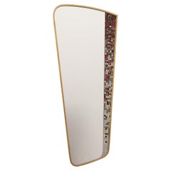 Vintage Asymmetrical Mirror with Mosaic, Germany, 1950