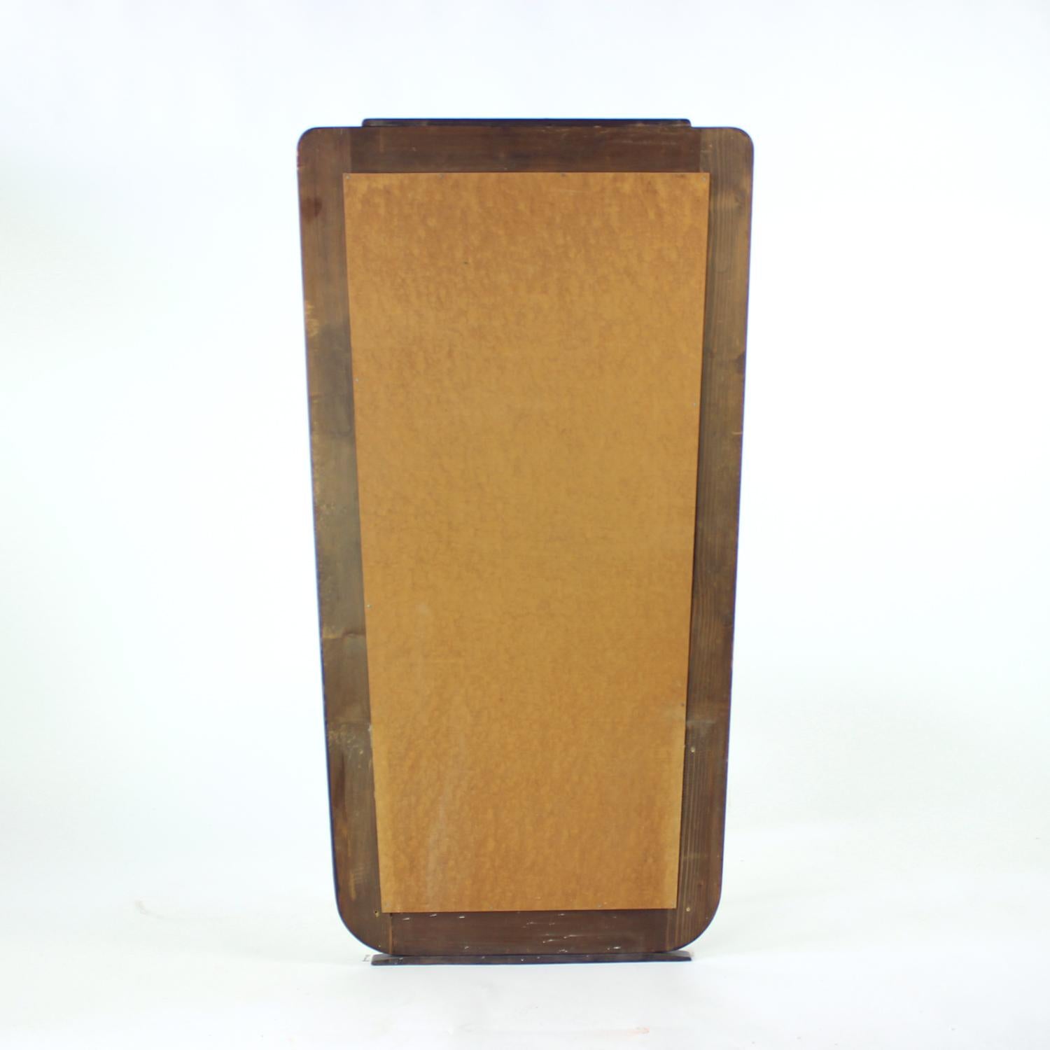 Specchio da parete asimmetrico vintage, Cecoslovacchia, anni '50 in vendita 3