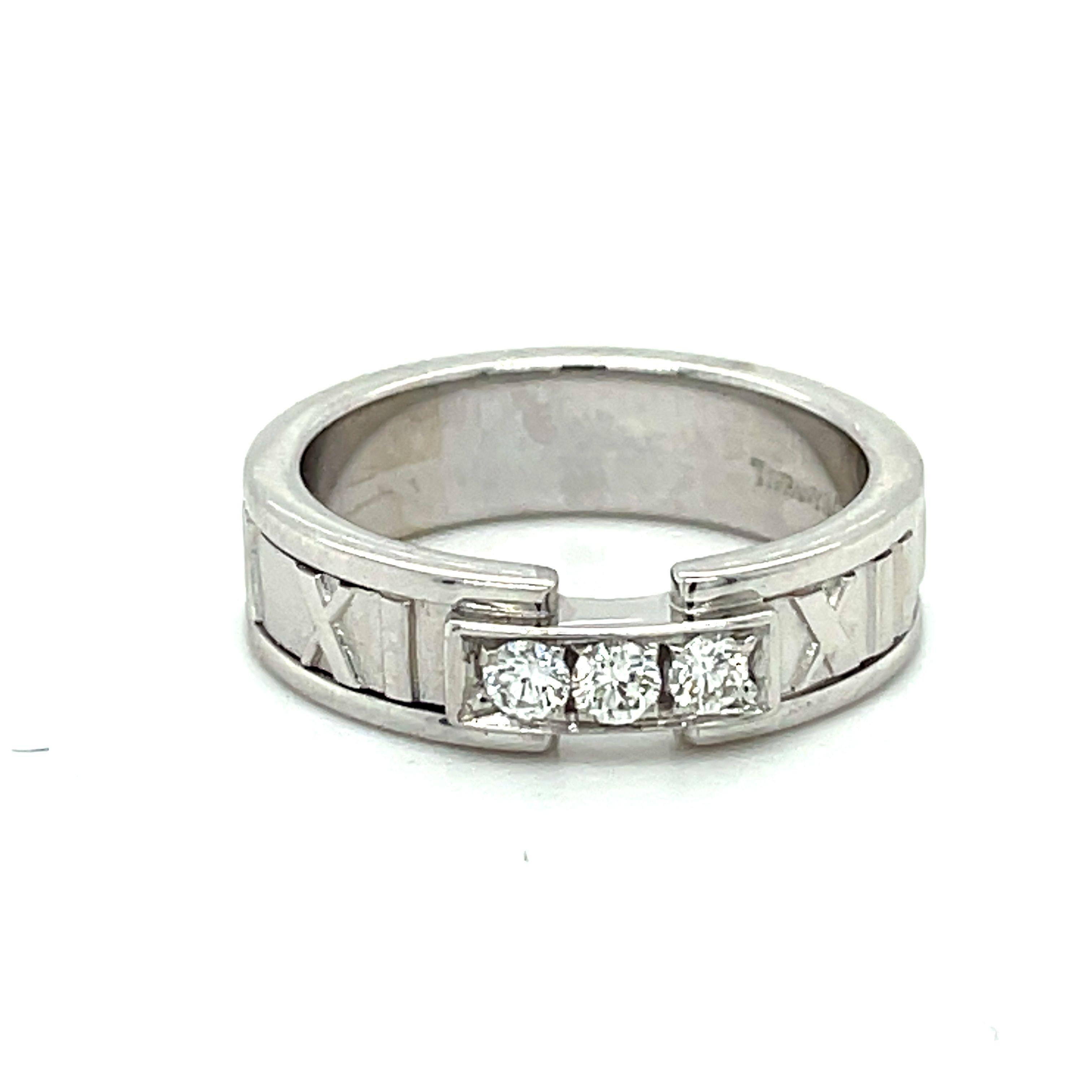 Atlas Tiffany and Co. Bague, Tiffany & Co Jewelry, diamant en or blanc 18k en vente 2