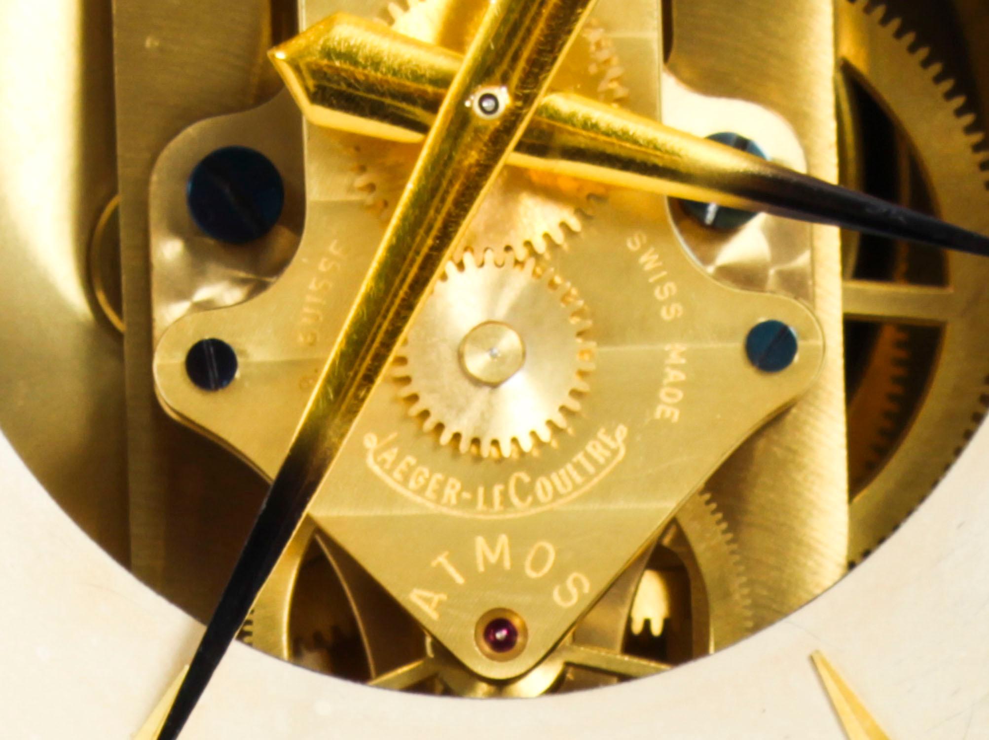 Pendule de cheminée Atmos Jaeger le Coultre du 20ème siècle en vente 4