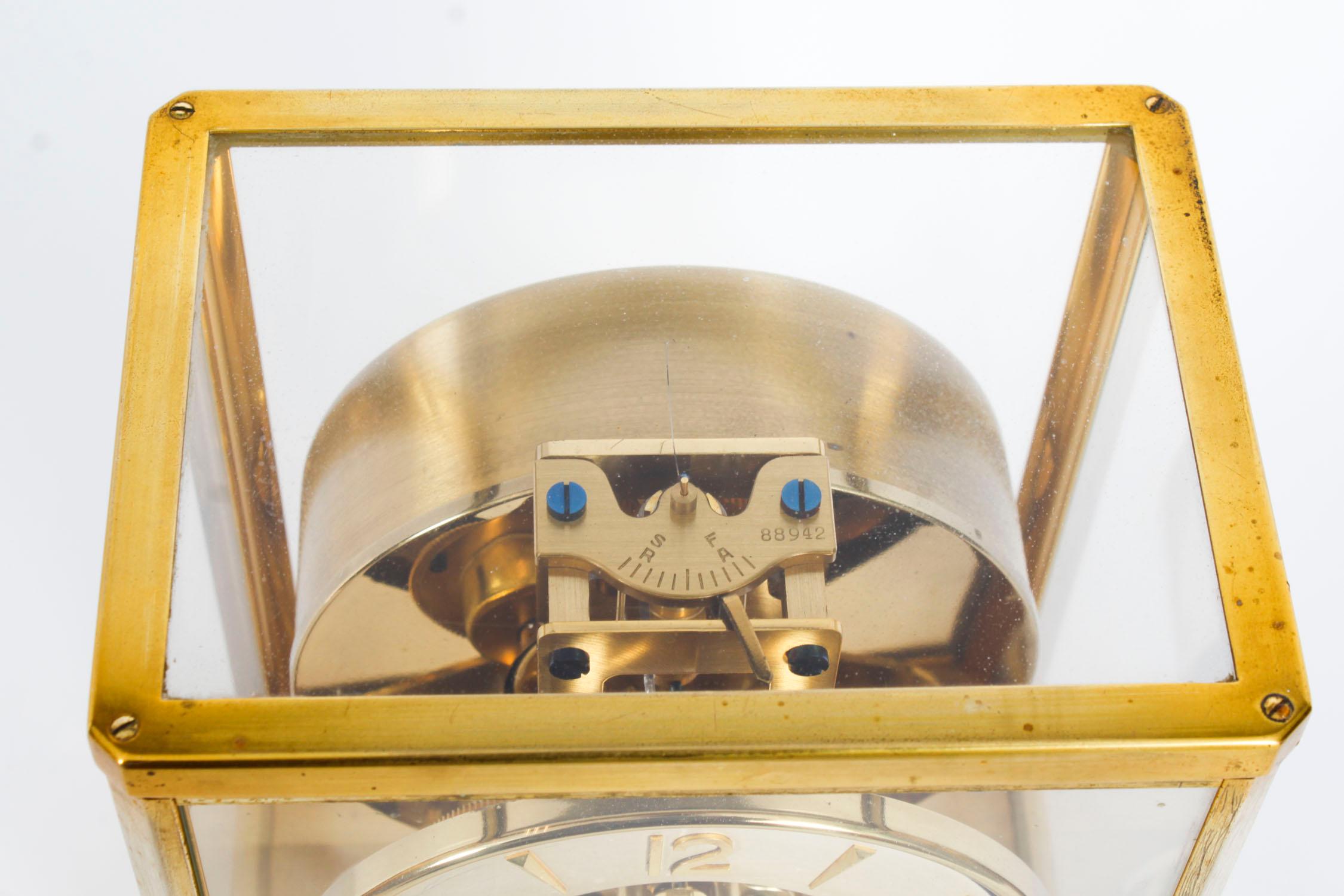 Pendule de cheminée Atmos Jaeger le Coultre du 20ème siècle en vente 5