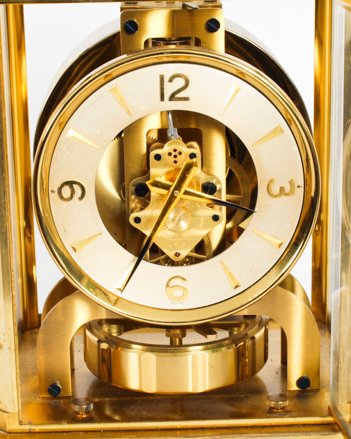 Pendule de cheminée Atmos Jaeger le Coultre du 20ème siècle en vente 7