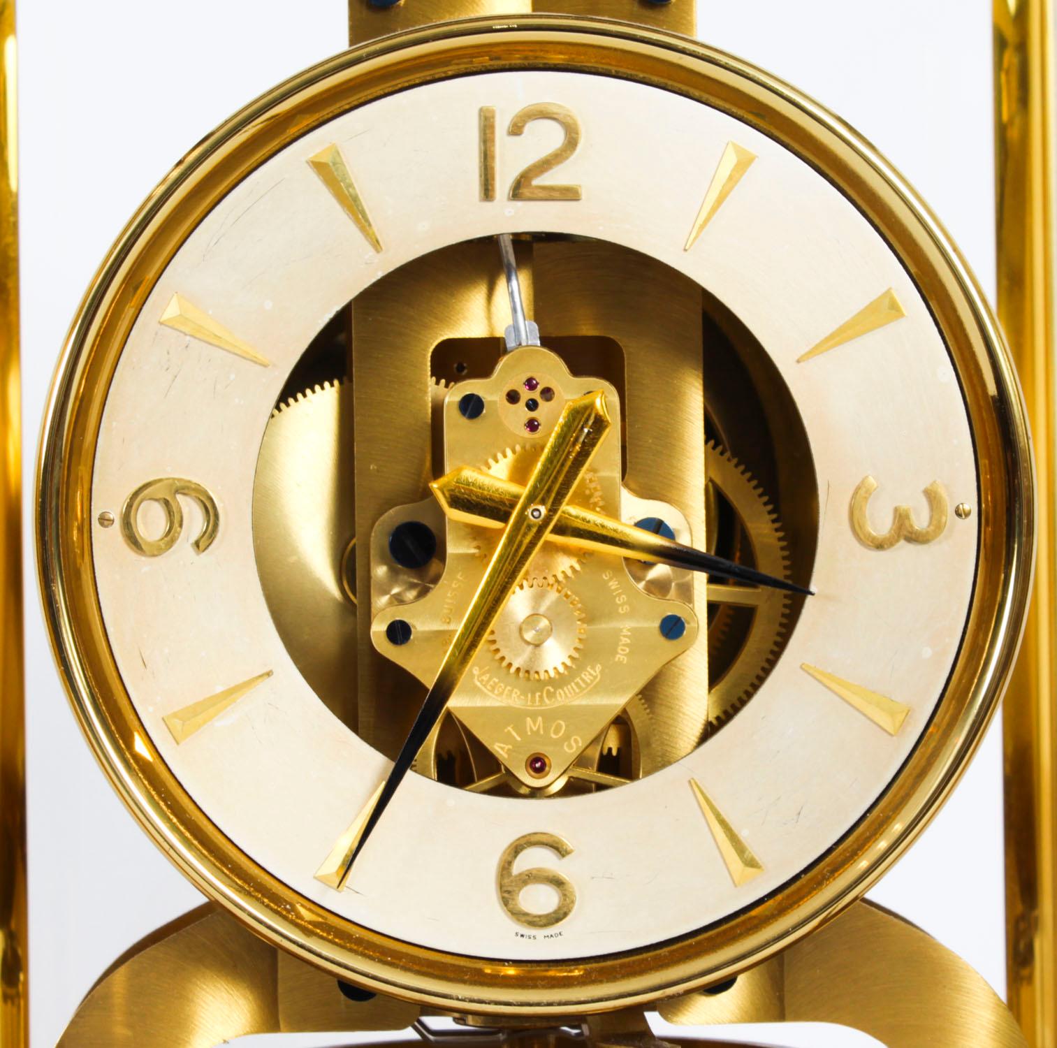 Pendule de cheminée Atmos Jaeger le Coultre du 20ème siècle en vente 8