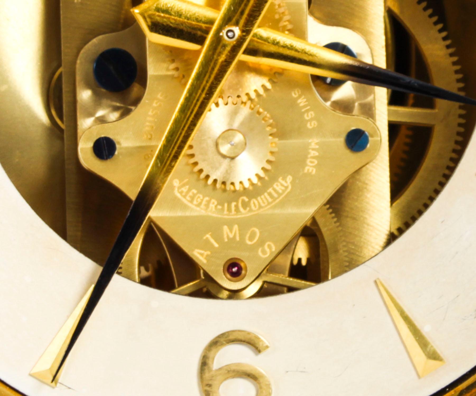 Pendule de cheminée Atmos Jaeger le Coultre du 20ème siècle en vente 9