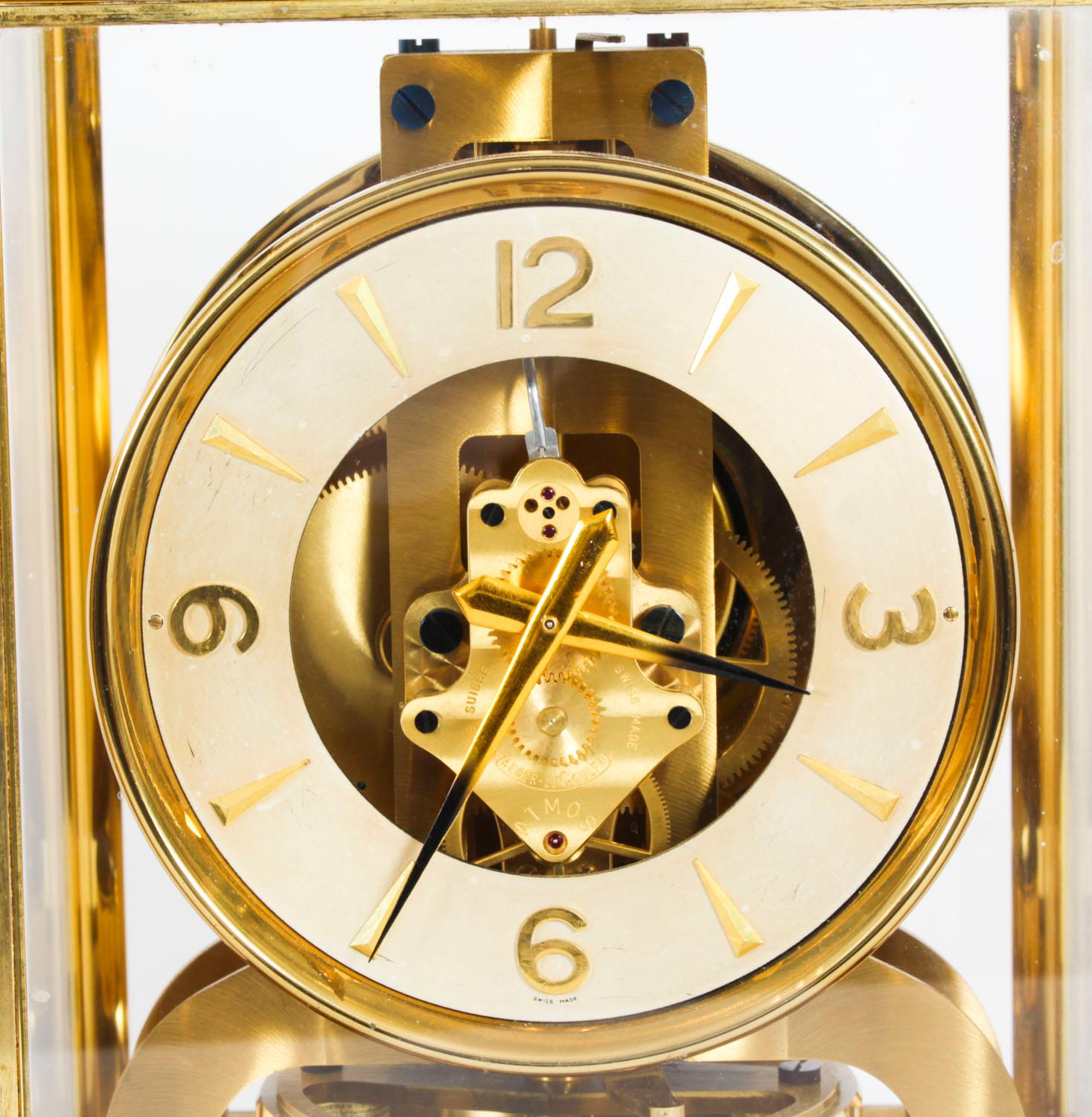 Empire Pendule de cheminée Atmos Jaeger le Coultre du 20ème siècle en vente
