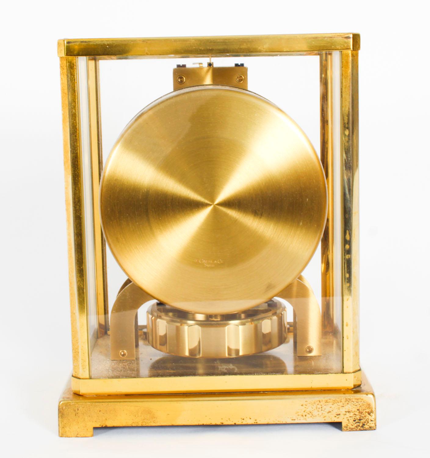 20ième siècle Pendule de cheminée Atmos Jaeger le Coultre du 20ème siècle en vente
