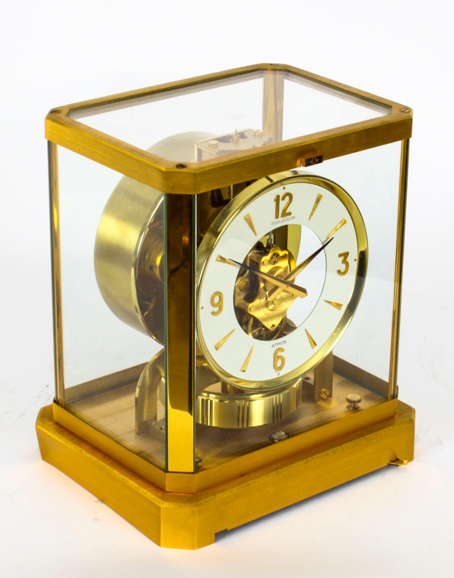 Vintage Atmos Jaeger le Coultre Mantle Clock Box 20th C 10