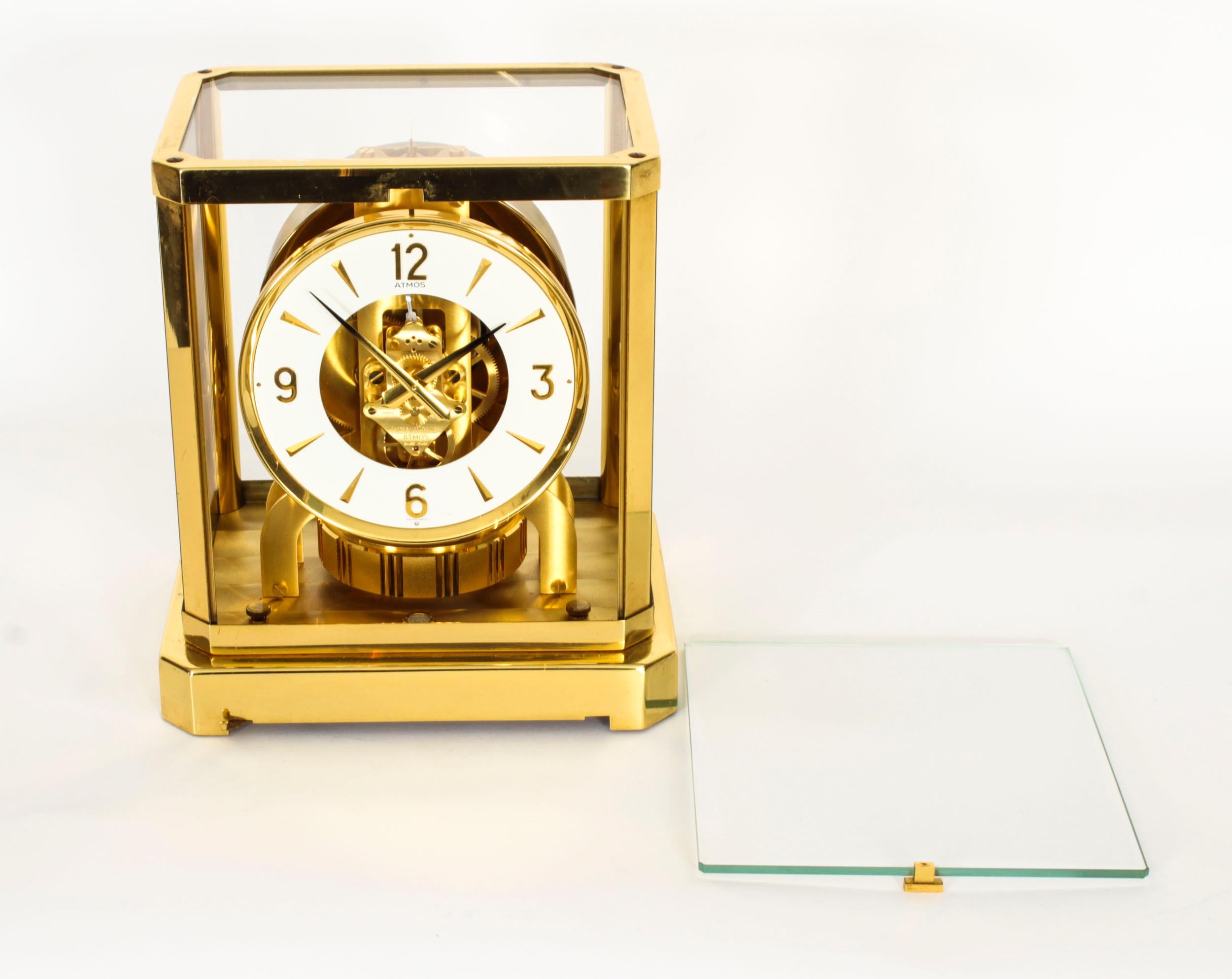 Vintage Atmos Jaeger le Coultre Mantle Clock C1970 20th Century For Sale 4