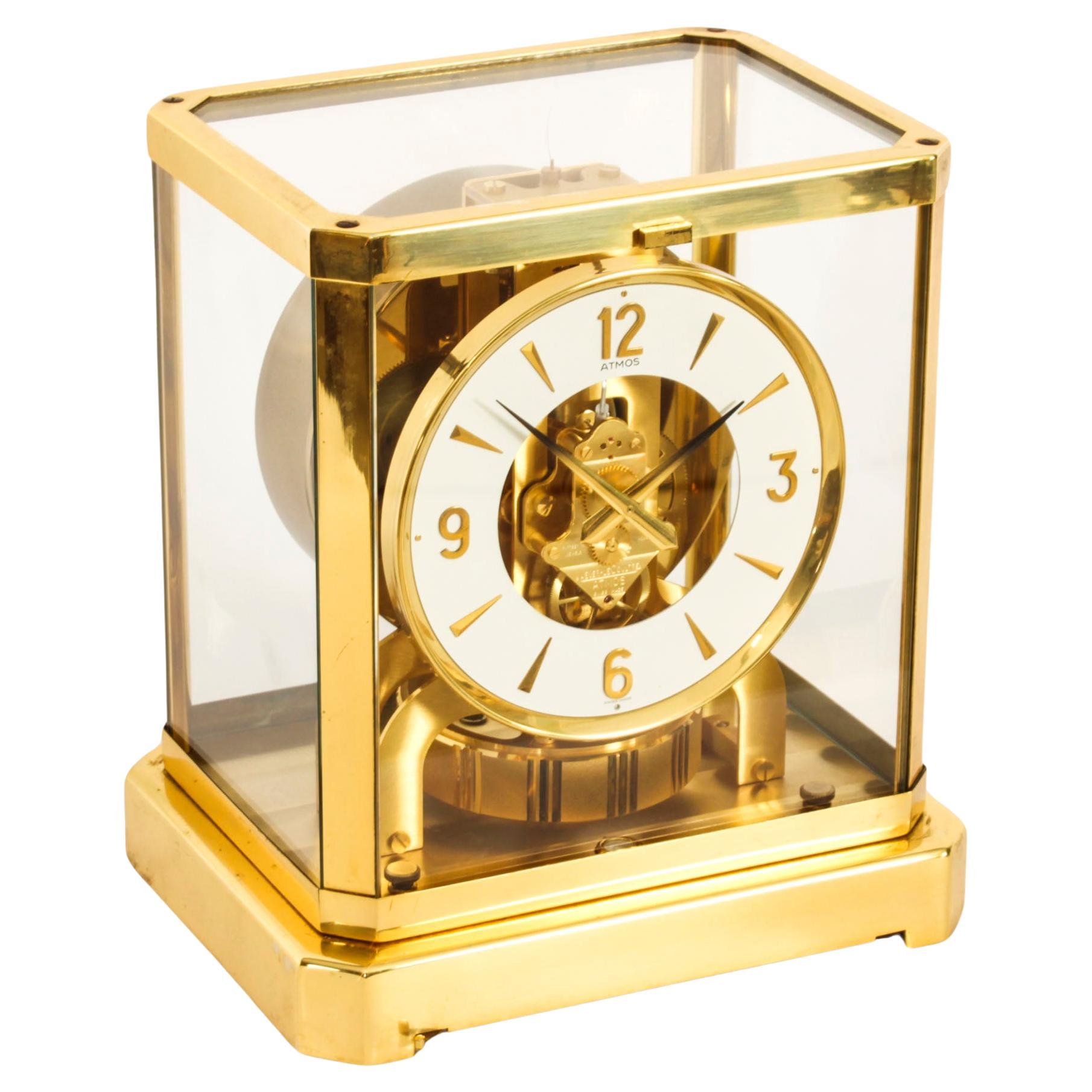 Vintage Atmos Jaeger le Coultre Mantle Clock C1970 20th Century For Sale