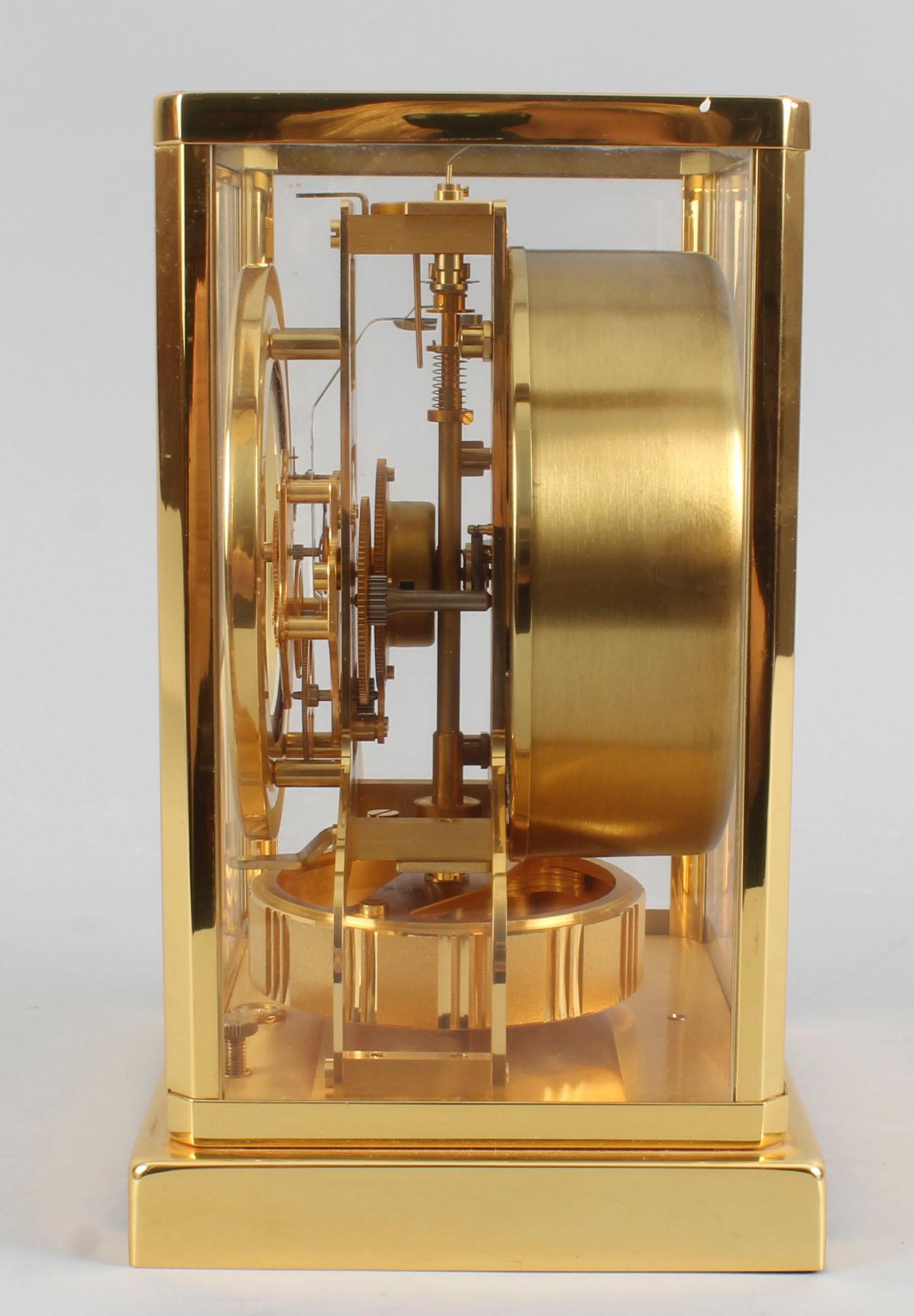 Brass Vintage Atmos Jaeger LeCoultre Mantle Clock, 20th Century