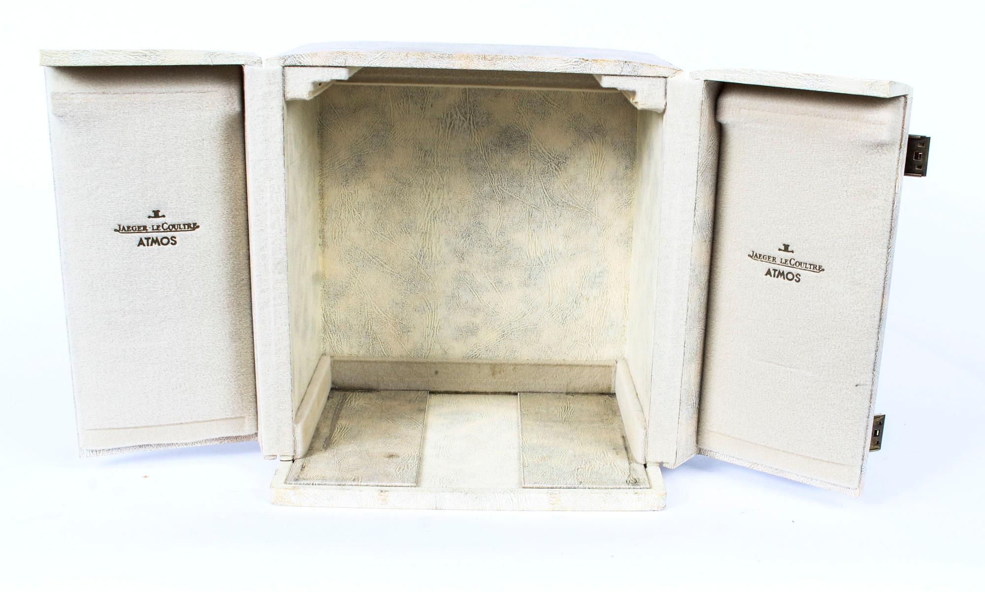 Vintage Atmos Vendome Jaeger le Coultre Mantle Clock Box & Papers 20th Century 5