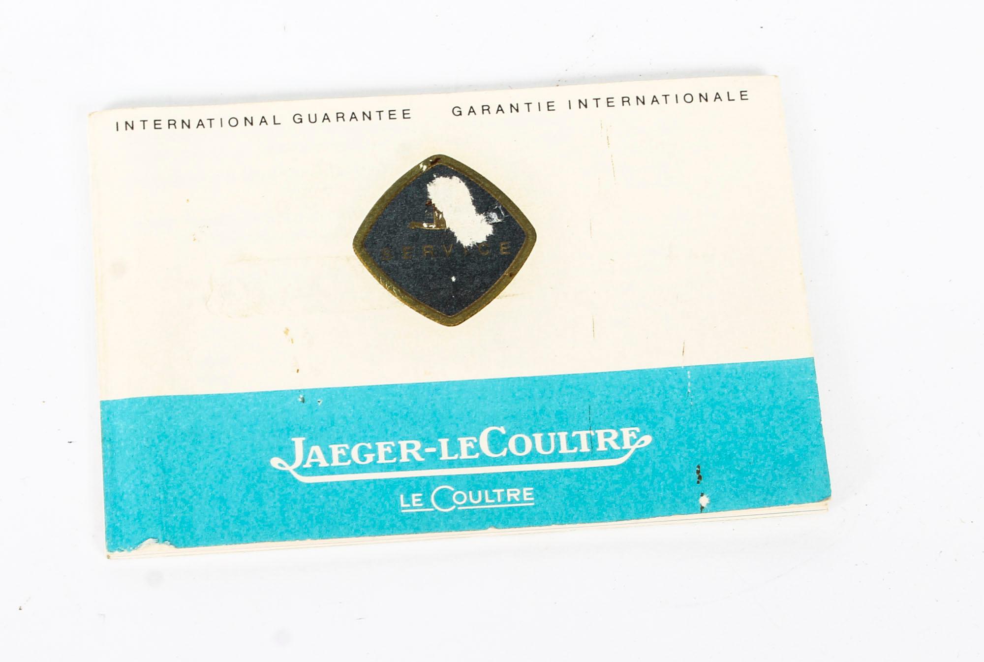 Vintage Atmos Vendome Jaeger le Coultre Mantle Clock Box & Papers 20th Century 8