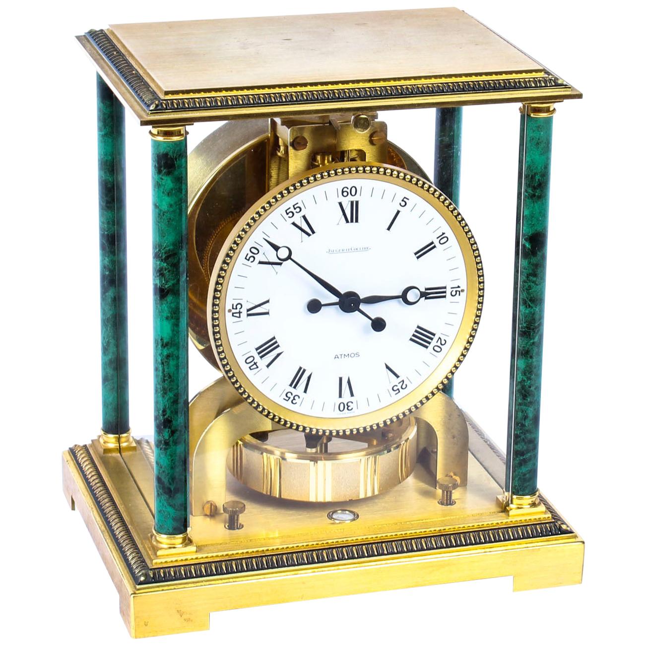 Vintage Atmos Vendome Jaeger le Coultre Mantle Clock Box & Papers 20th Century