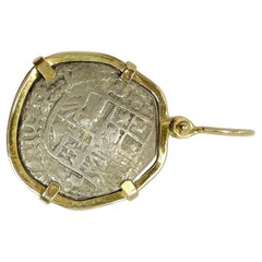 Antique Atocha Yellow Gold and Silver Pendant