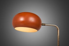 Vintage Atomic Clover Lamp Company Floor Lamp in Original Coral Paint, c. 1950s