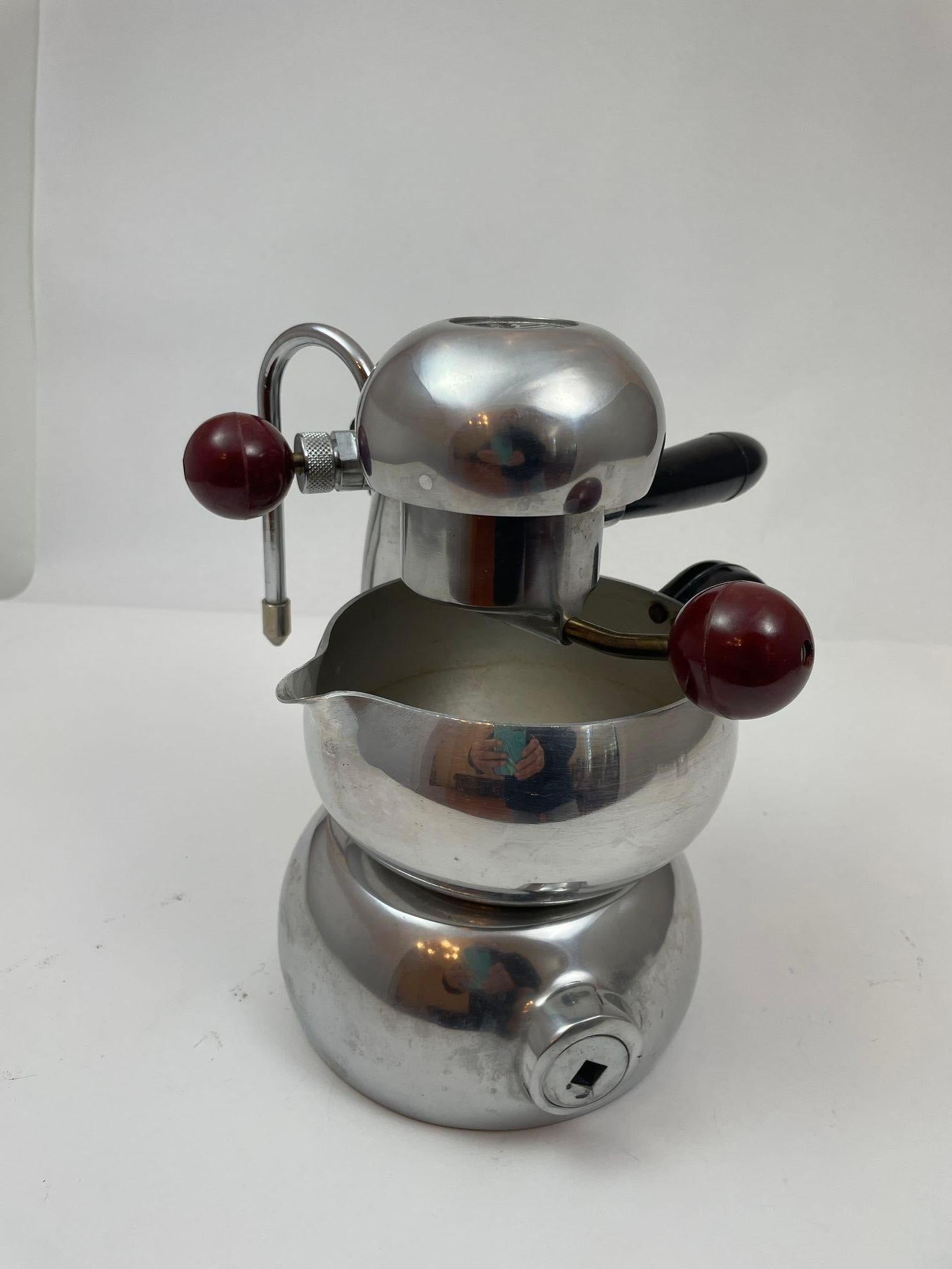 Aluminum Vintage Atomic Coffee Maker by Giordano Robbiati Italy 1950s For Sale