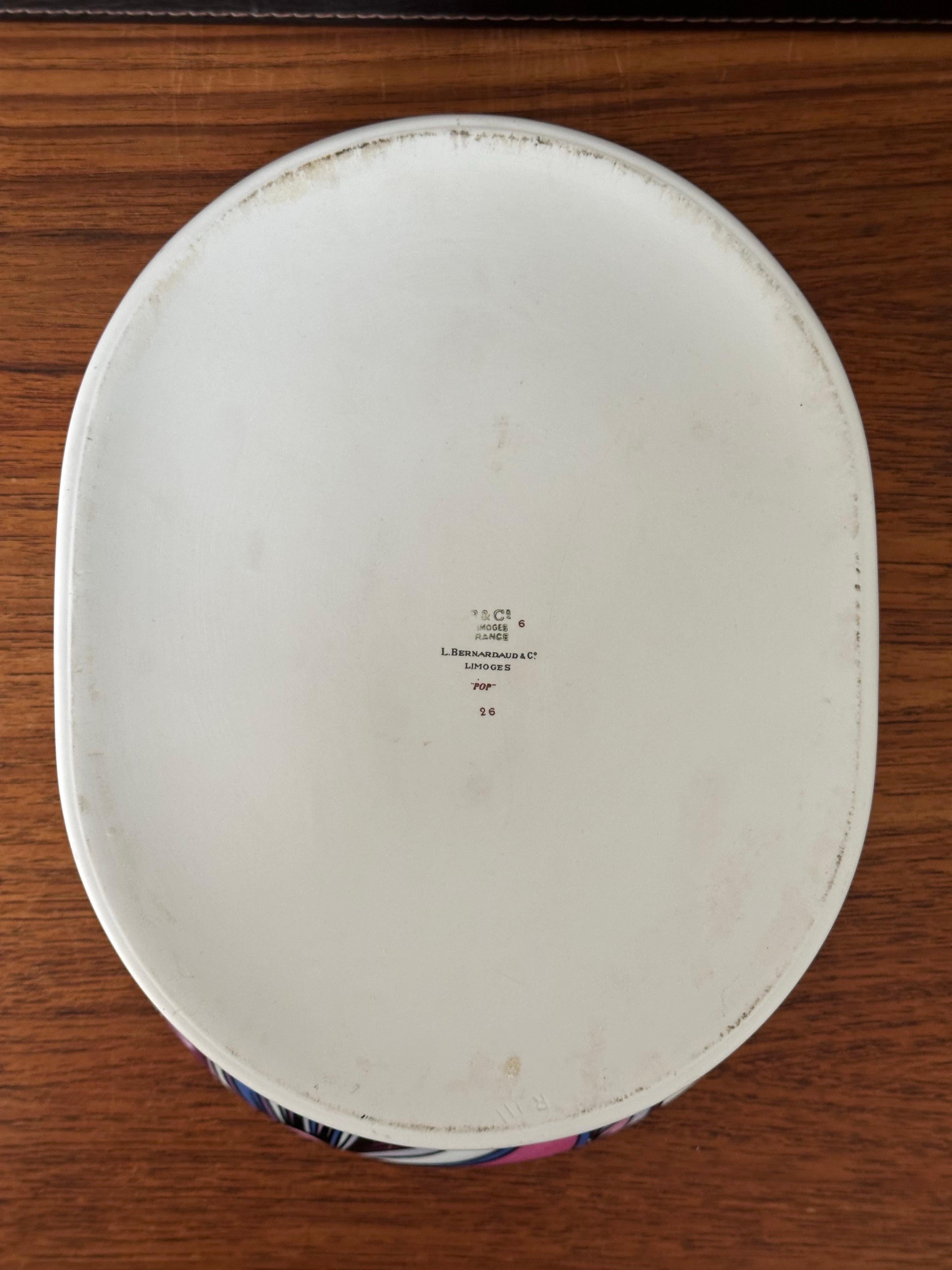 Cazuela de porcelana con tapa Vintage Atomic 