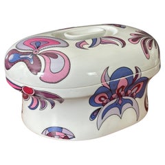 Casserole Atomic Pop à couvercle en porcelaine de L. Bernardaud & Co. de Limoge