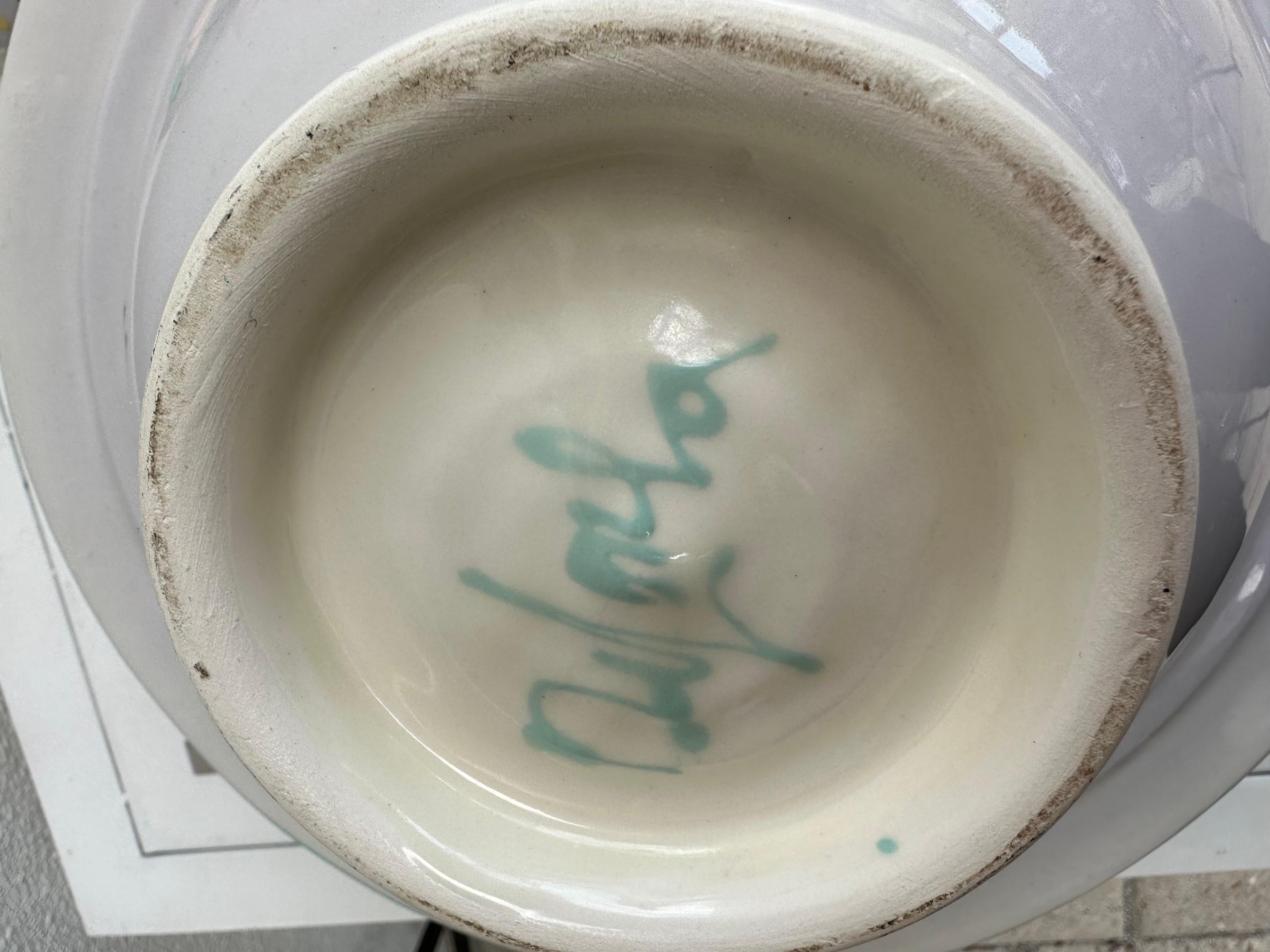 Glazed Vintage Atomic Post-Modern Saturn Cookie Jar For Sale