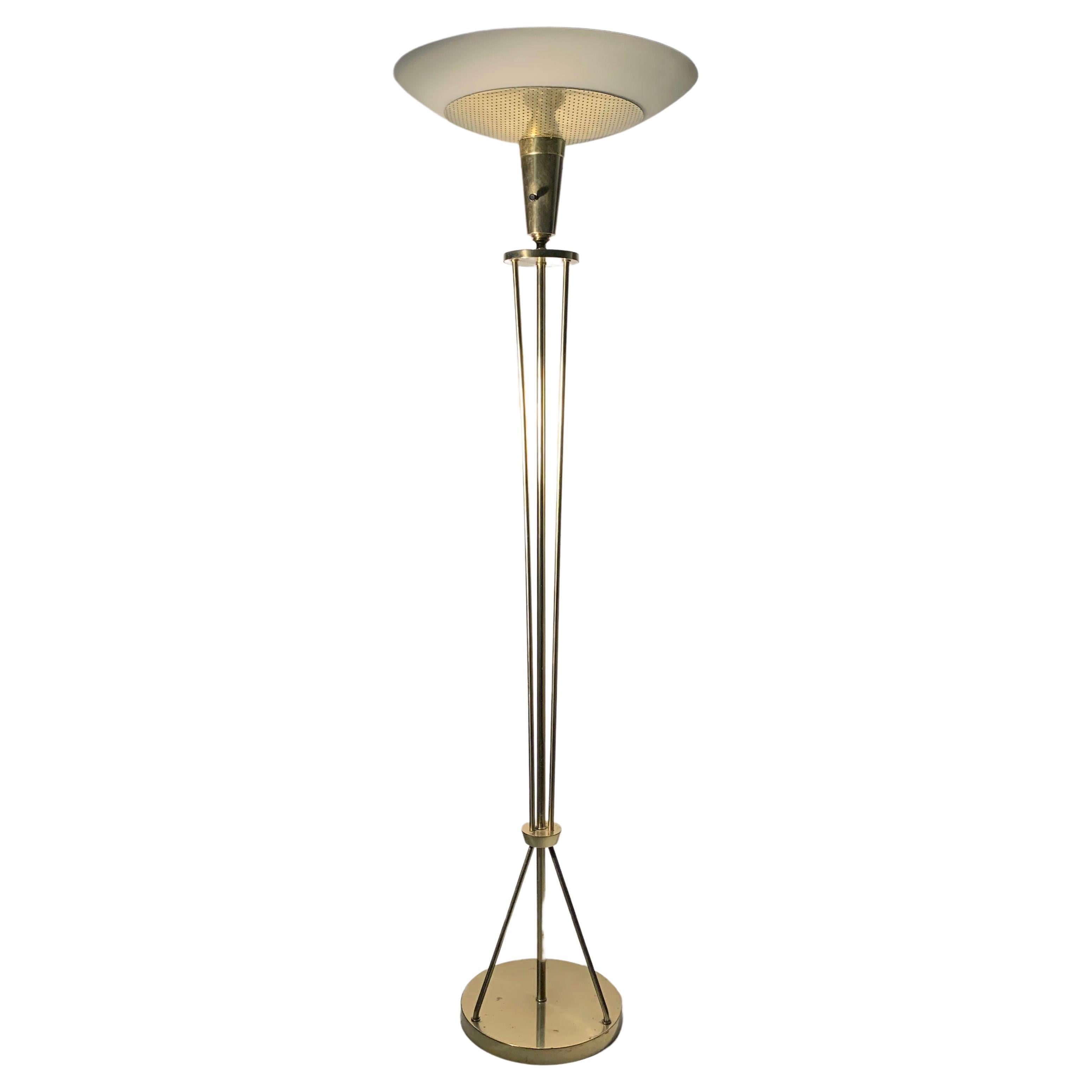 A Vintage Atomic Sputnik Torchere Floor Lamp in the manner of Arredoluce For Sale