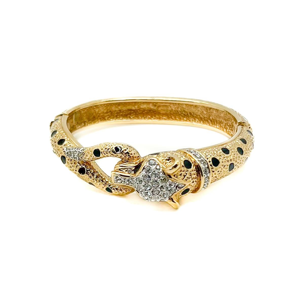 Vintage Attwood & Sawyer Big Cat Leopard Cuff 1980s For Sale 1