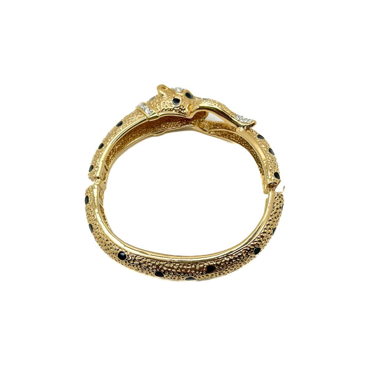 Vintage Attwood & Sawyer Big Cat Leopard Cuff 1980s For Sale 2