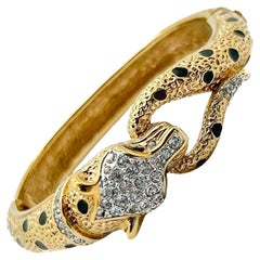 Vintage Attwood & Sawyer Big Cat Leopard Cuff 1980s