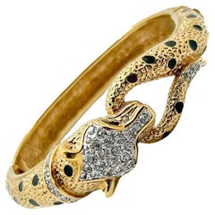 Vintage Attwood & Sawyer Big Cat Leopard Cuff 1980s