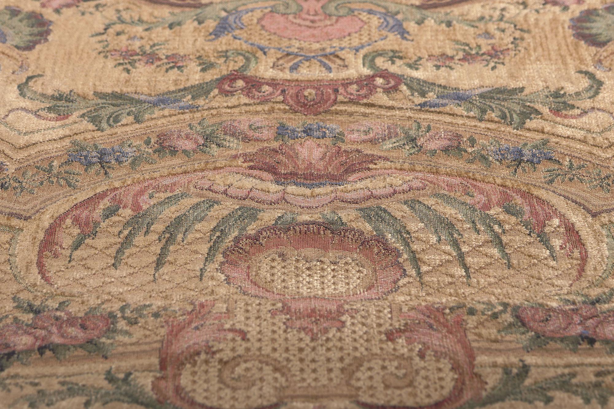 Vintage Aubusson Beljen Mills Wall Hanging, 03'09 x 05'09 In Good Condition For Sale In Dallas, TX
