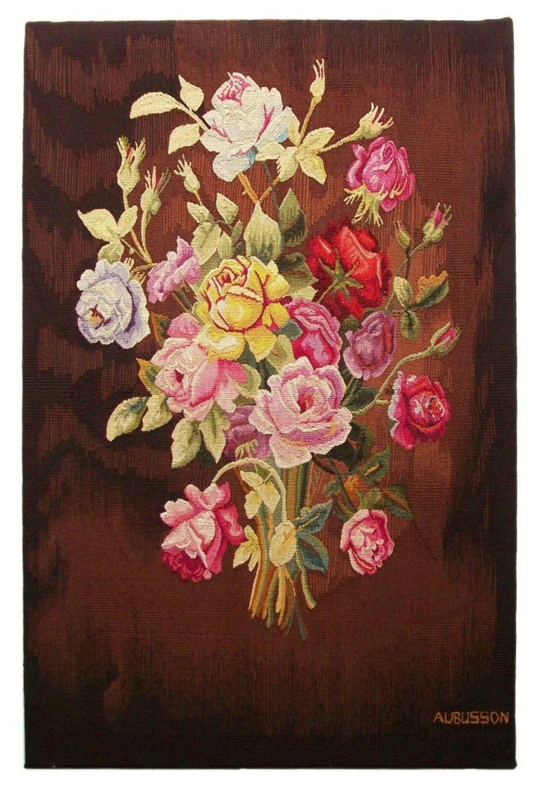 tapisserie de laine frangée des années 1800 - Scène française En vente sur tapisserie de laine frangée des années 1800 - Scène française En vente sur